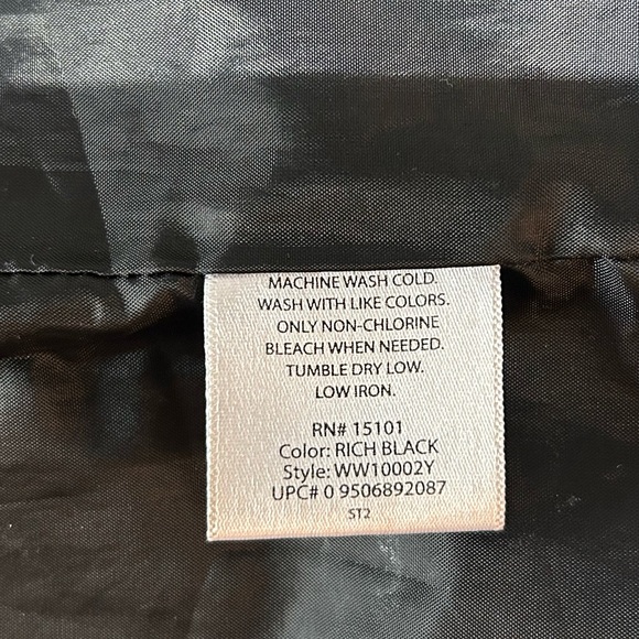 Plus Size 2X (18-20) Casual Winter Coat, Warm  Zip Up Jacket, Black Windbreaker - Picture 9 of 12